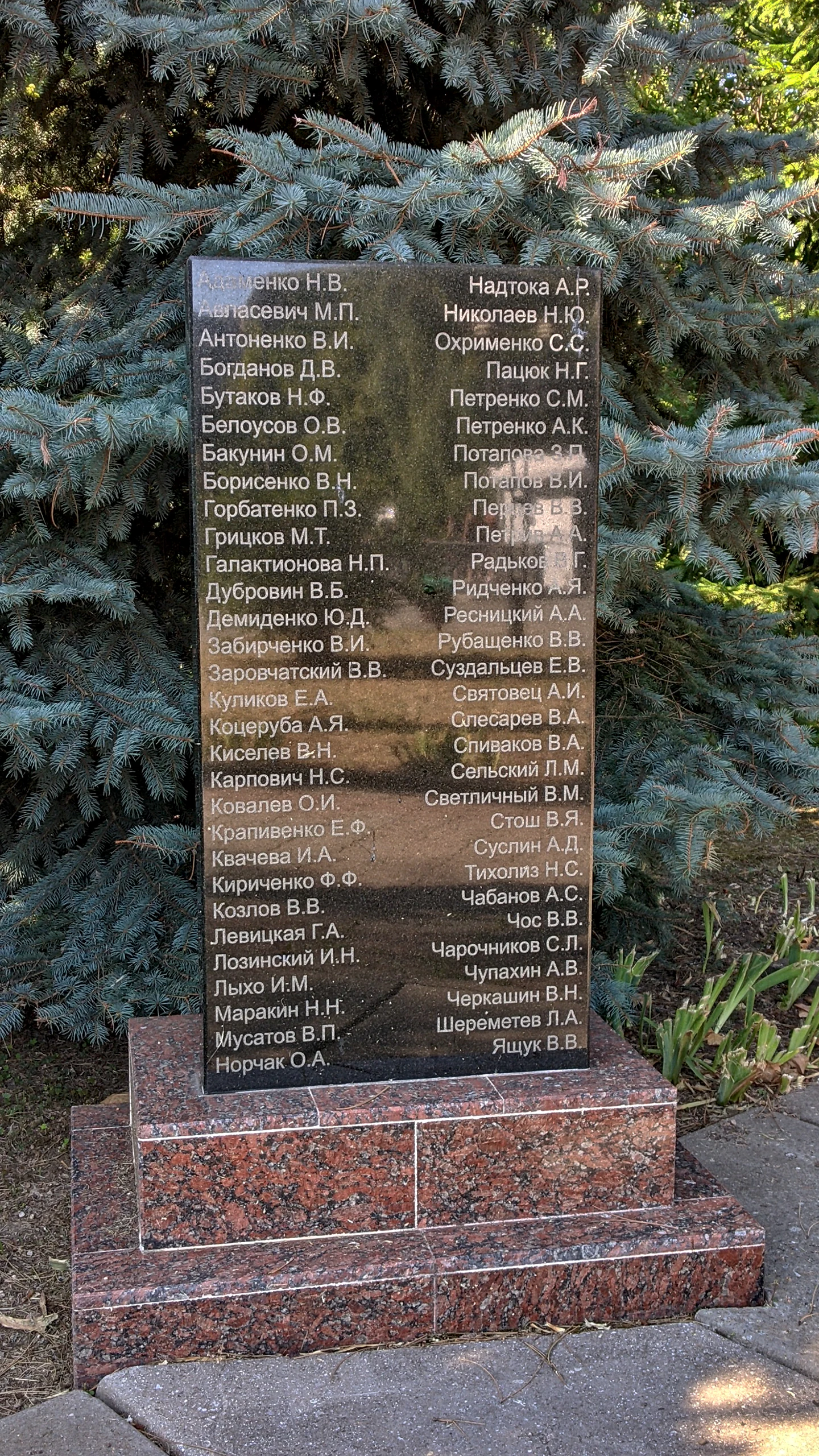 Мемориальная плита жертвам аварии на Чернобыльской АЭС в Симферополе