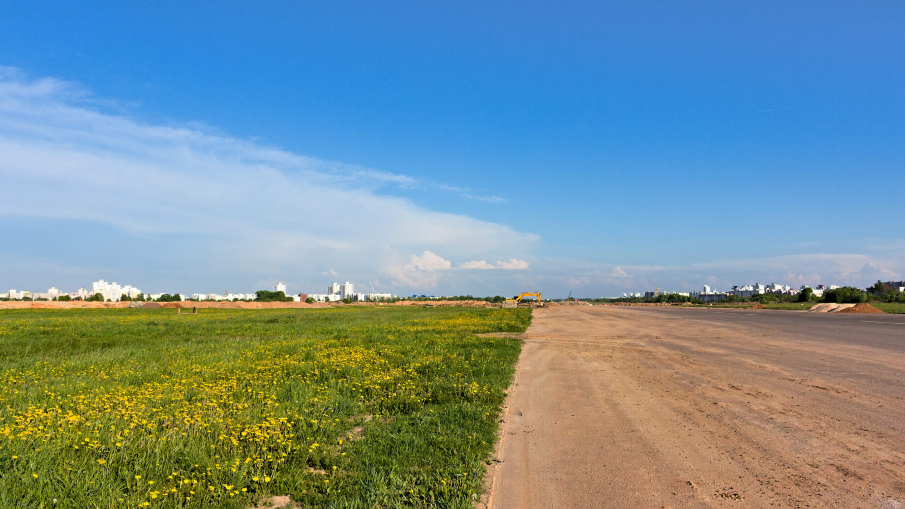 Вид с ВПП Минск-1 на юго-восток